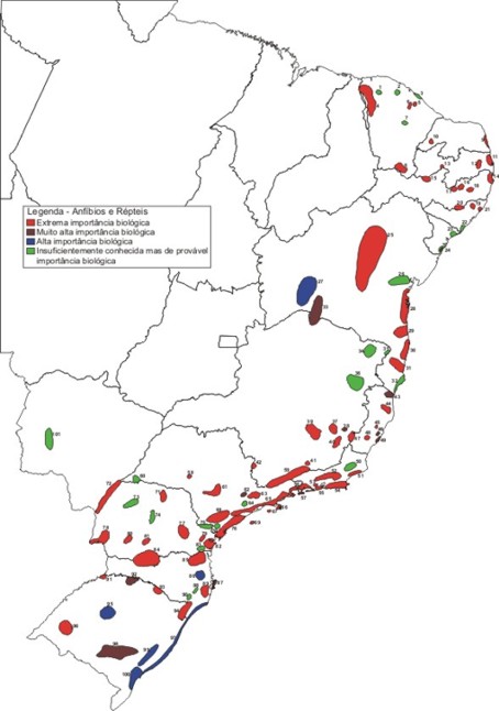 &Aacute;reas Priorit&aacute;rias de Anf&iacute;bios e R&eacute;pteis na Mata Atl&acirc;ntica