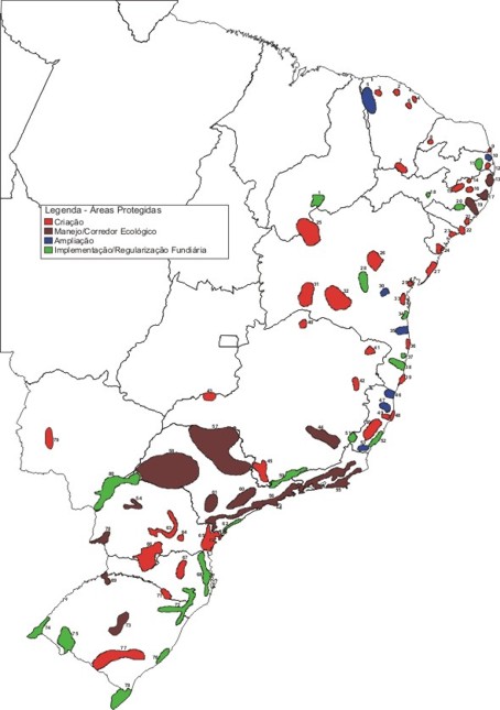 &Aacute;reas Protegidas na Mata Atl&acirc;ntica