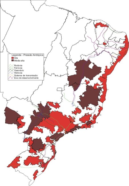 Press&atilde;o Antr&oacute;pica na Mata Atl&acirc;ntica