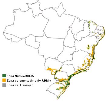 Área da Reserva da Biosfera da Mata Atlântica